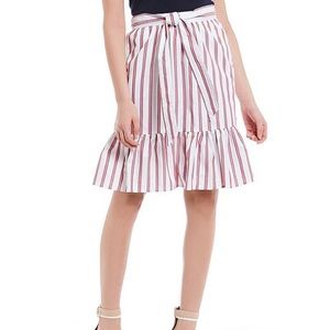Draper James Stripe Flounce Hem Skirt